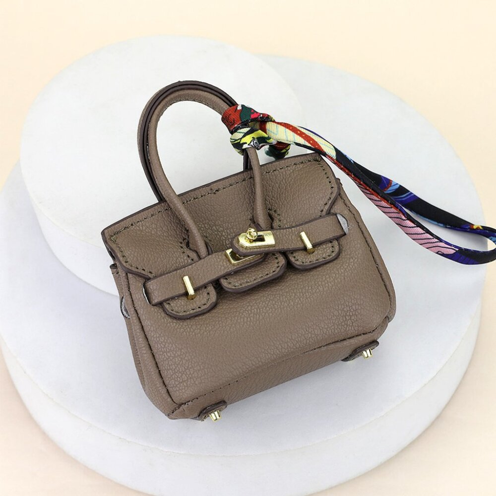 Mini Handbag Designer Inspo Kelly Bag Purse Charm to Store Ipods Ear Pods - Picture 4 of 15